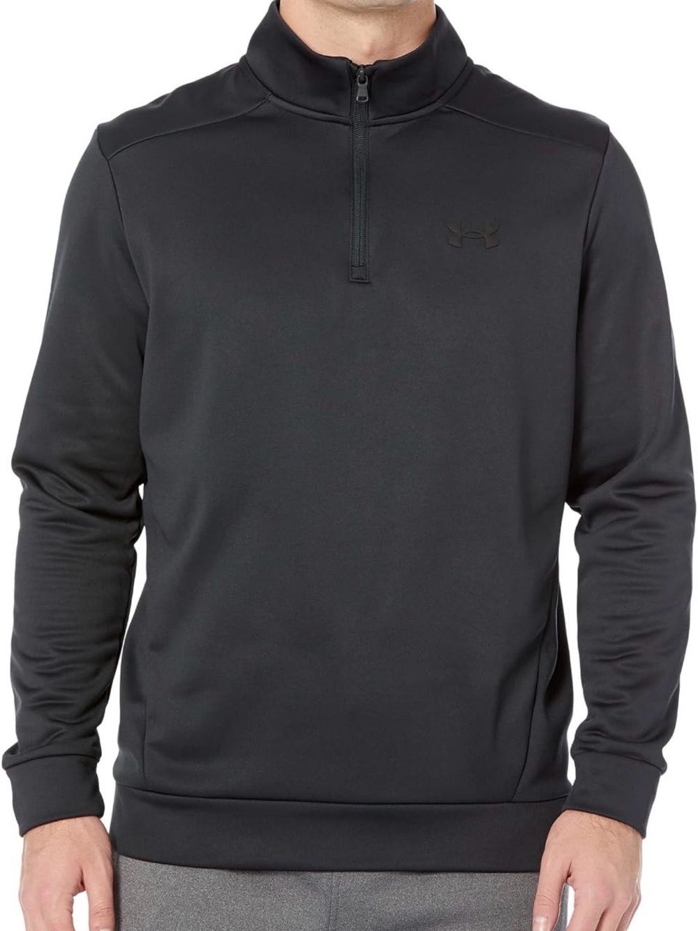 NWT Under Armour Black Men's 1/4 Zip Performance Pullover